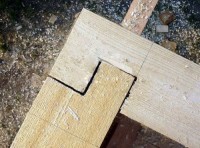 Соединение деревянного бруса